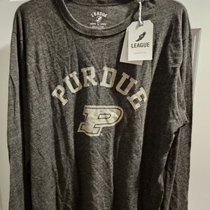 League Men's Gray Purdue Shirt